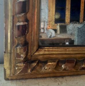 A Early 19th Century Continental Gilt Wood Mirror